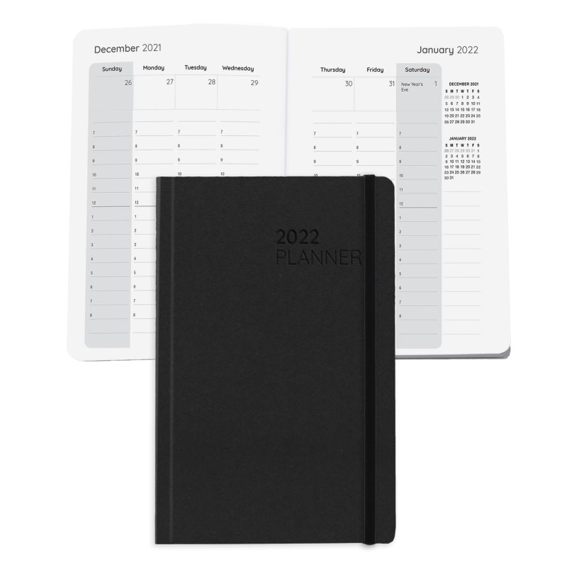 Custom Senzabrite Faux Leather Perfect Bound Weekly Planner Journal Book - 5