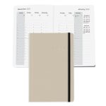 Custom Senzabrite Faux Leather Perfect Bound Weekly Planner Journal Book - 7