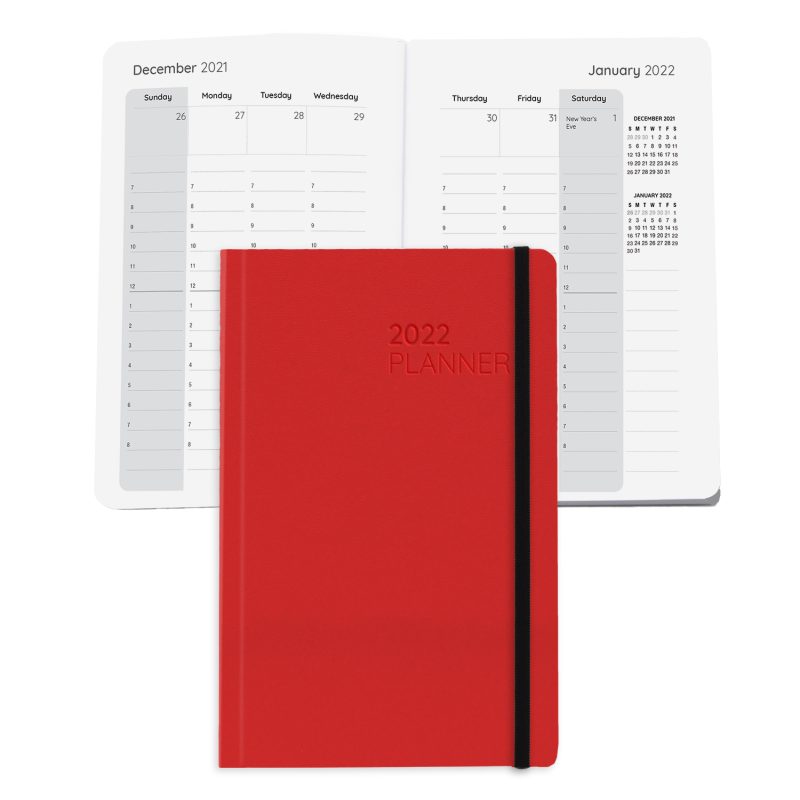 Senzabrite-Faux-Leather-Perfect-Bound-Weekly-Planner-Journal-Book-YJB58 Custom Senzabrite Faux Leather Perfect Bound Weekly Planner Journal Book