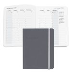 Custom Senzabrite Faux Leather Perfect Bound Weekly Planner Journal Book