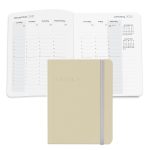 Custom Senzabrite Faux Leather Perfect Bound Weekly Planner Journal Book - 5