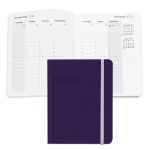 Custom Senzabrite Faux Leather Perfect Bound Weekly Planner Journal Book - 6
