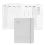 Custom Senzabrite Faux Leather Perfect Bound Weekly Planner Journal Book - 8