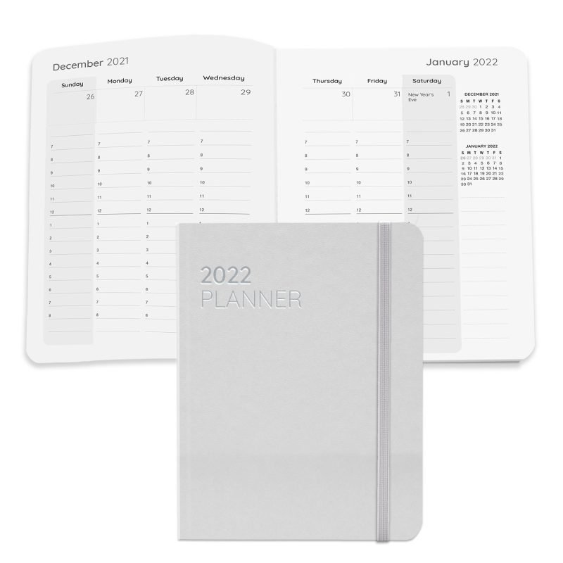 Custom Senzabrite Faux Leather Perfect Bound Weekly Planner Journal Book - 8
