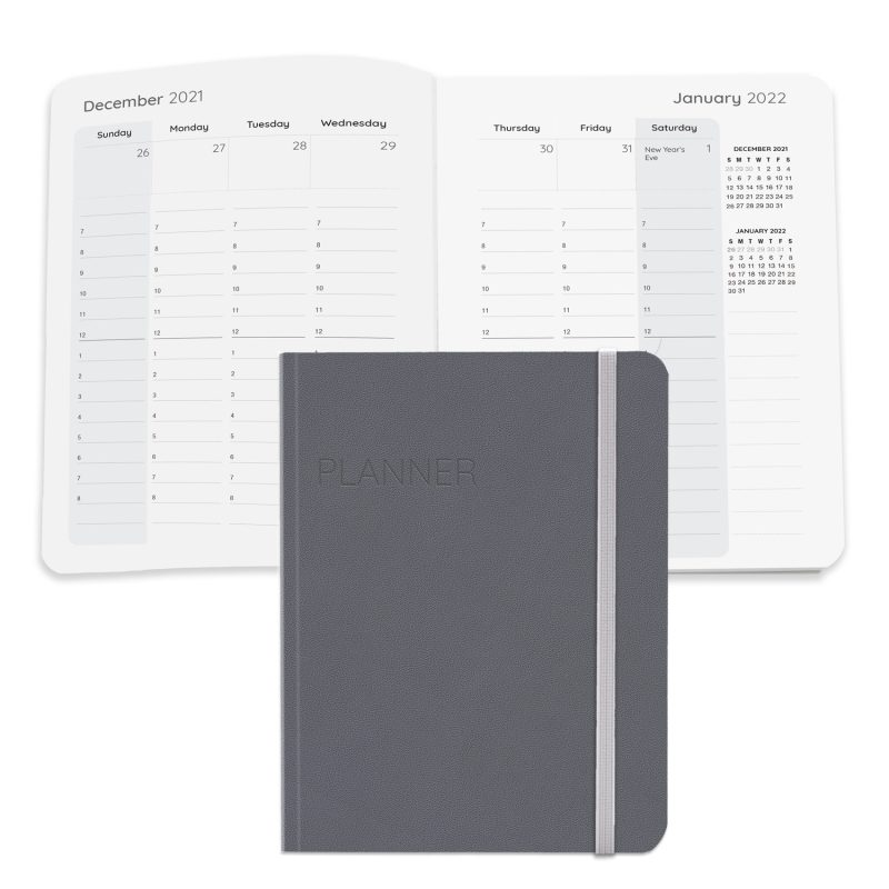 Custom Senzabrite Faux Leather Perfect Bound Weekly Planner Journal Book