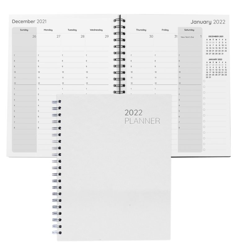 Custom Senzabrite Faux Leather Spiral Weekly Planner - 2