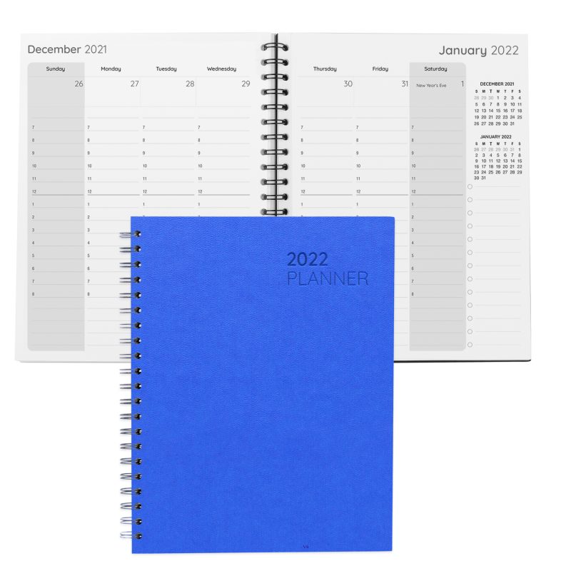 Custom Senzabrite Faux Leather Spiral Weekly Planner - 3