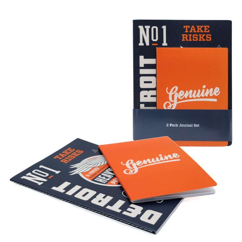 Custom Set of 2 Full Color Commuter Journals with Belly Band - 2