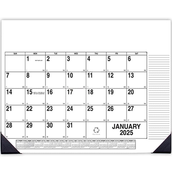 Custom Side Custom Desk Pad Calendar (1 Color) - 1