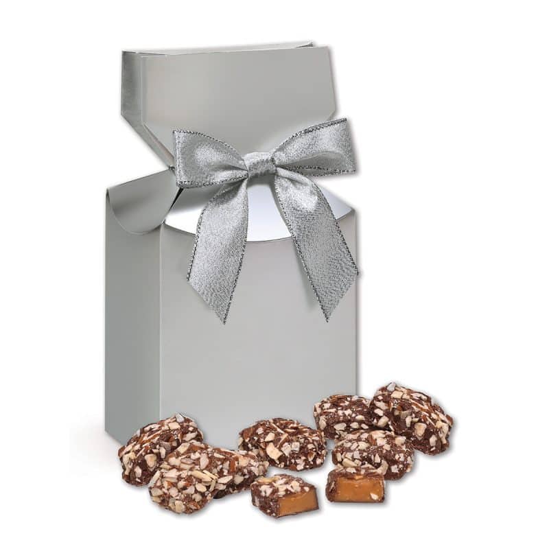 Custom Silver Premium Delights Gift Box w/English Butter Toffee - 1