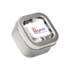 Custom Small Square Window Tin Premium Fill
