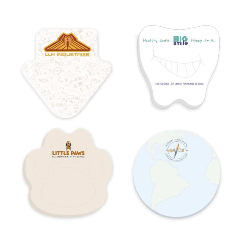 Custom Souvenir® Sticky Note™ 3" x 3" Die Cut Pad