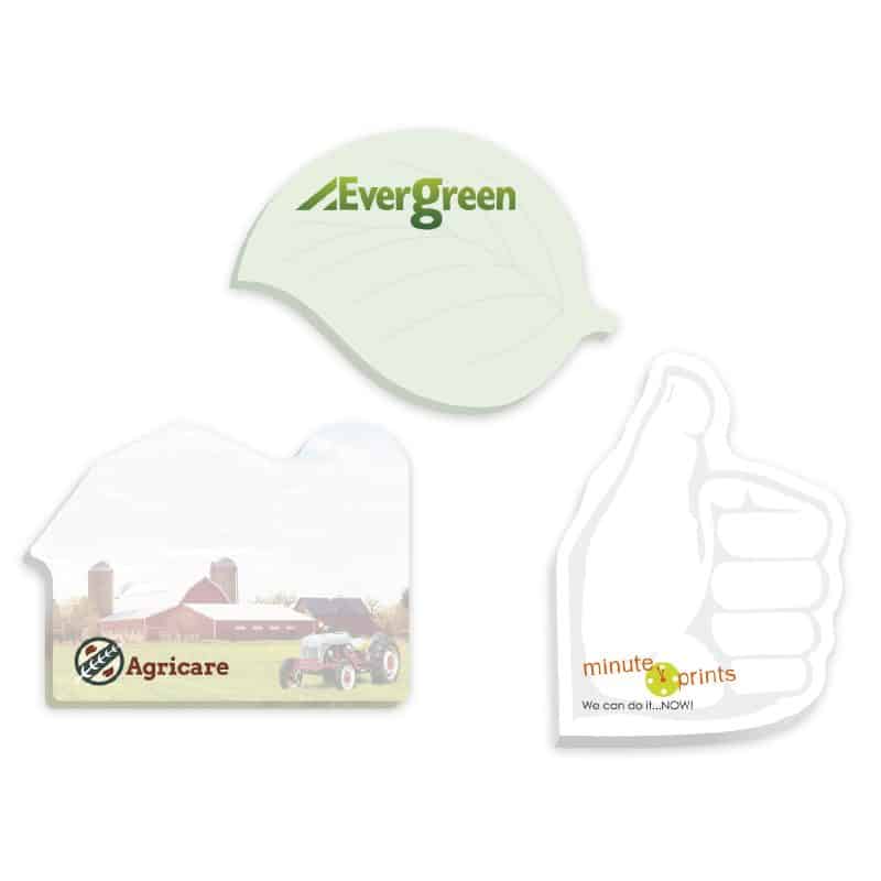Custom Souvenir® Sticky Note™ 4" x 3" Die Cut Pad
