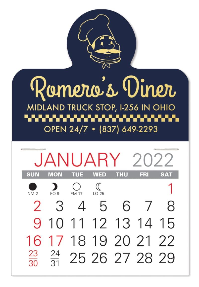 Custom Spotlight Shape Value Stick Adhesive Calendar