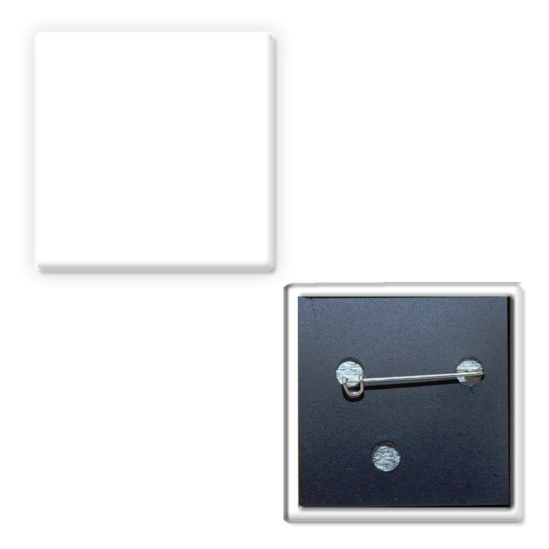 Custom Square Button w/ Pin - 1
