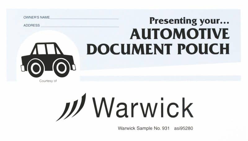 Custom Stock Auto Document Pouch - 3
