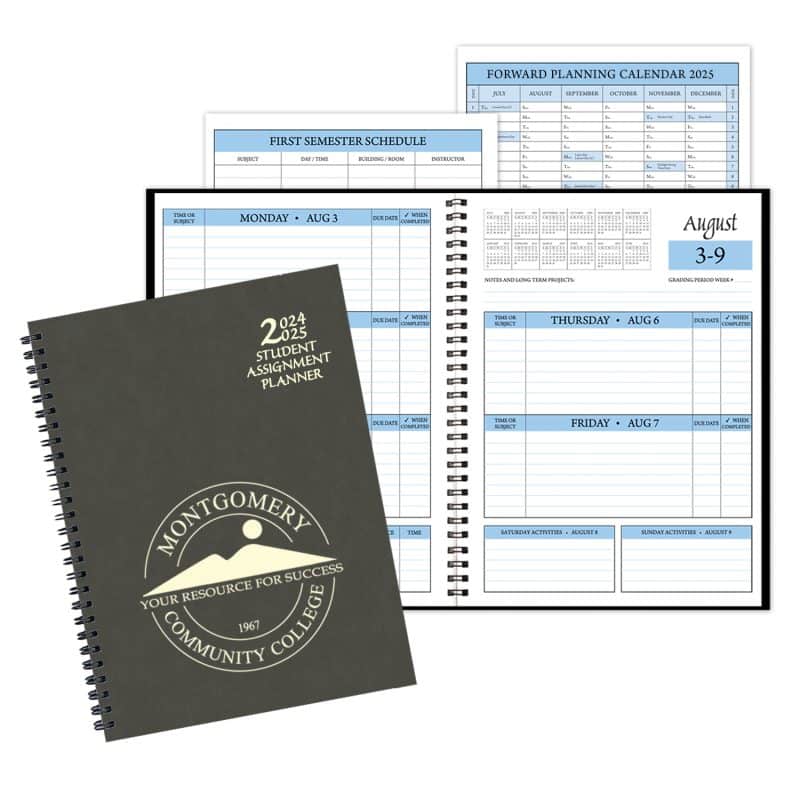Custom Student Assignment Planner w/ Canyon Cover