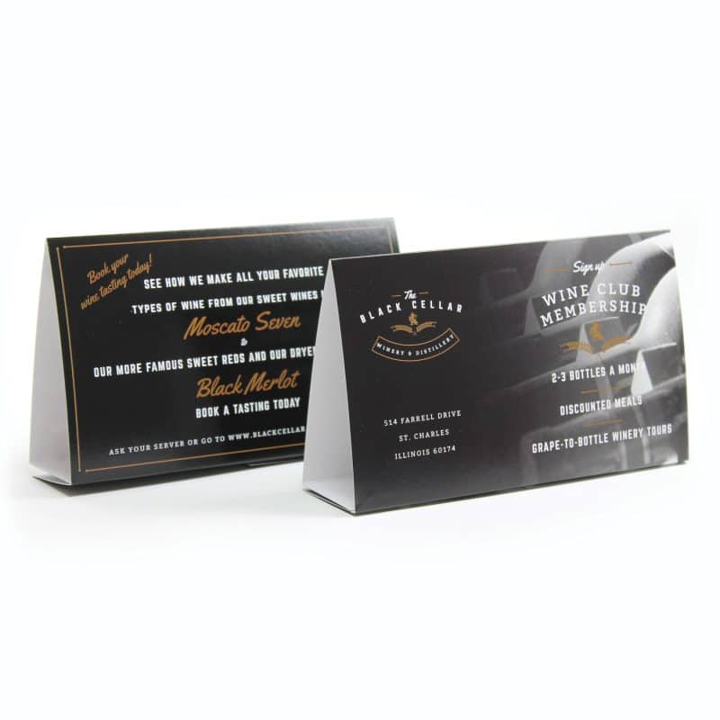 Custom Table Tent - Horizontal