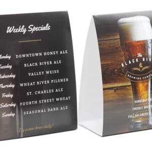 Custom Table Tent - Vertical