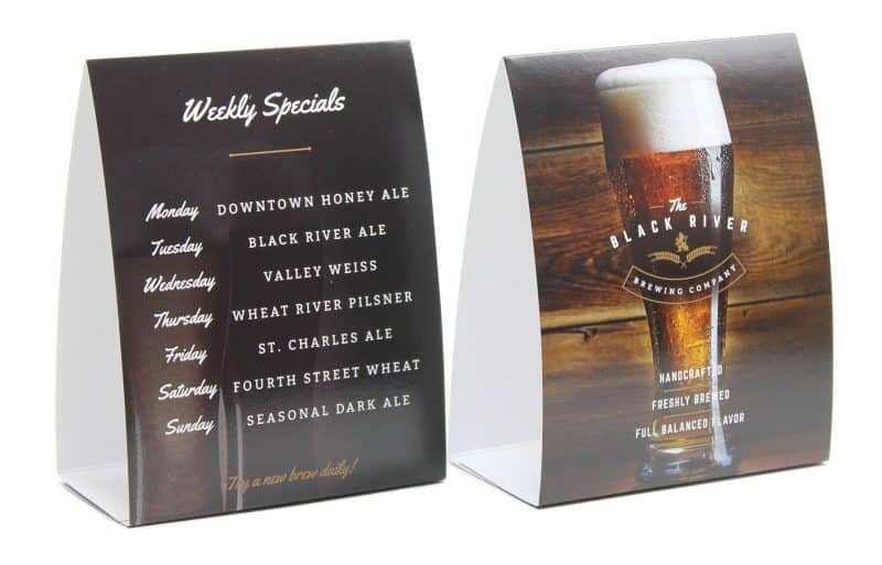 Custom Table Tent - Vertical