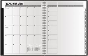 Custom The Director™ Leather Front Monthly Planner w/Chip Back (8.5"x11") - 1