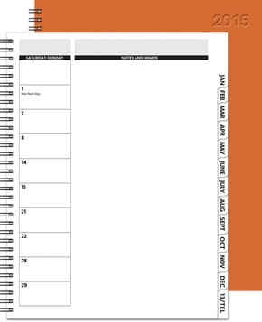 Custom The Director™ Leather Front Monthly Planner w/Chip Back (8.5"x11")