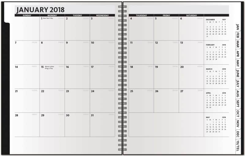 Custom TheAnalyst™ Leatherette Monthly Planner (8.5"x11") - 2