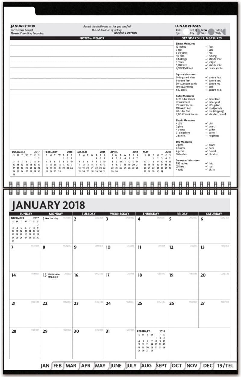 Custom ThePresident™ ClearView™ Monthly Planner w/Chip Back (11"x8.5") - 2