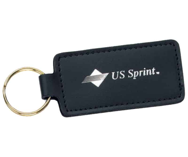 Custom Top Grain Cowhide Leather Rectangle Key Tag (Domestic)