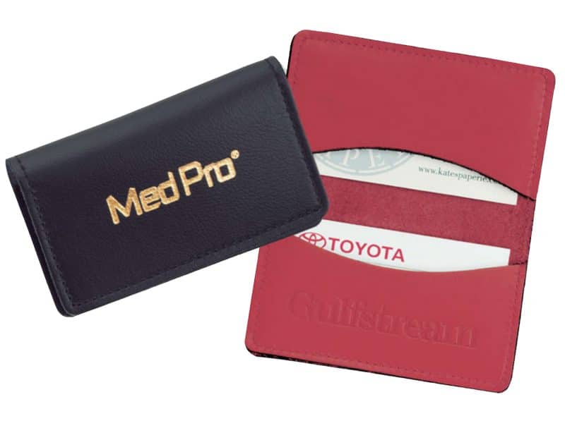 Custom Top Grain Leather Business Card Case (Domestic)