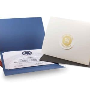 Custom Tuck Flap Certificate Folder