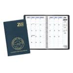 Custom Two Year Monthly Desk Planner w/ Continental Vinyl Cover