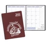 Custom Two Year Monthly Desk Planner w/ Leatherette Cover