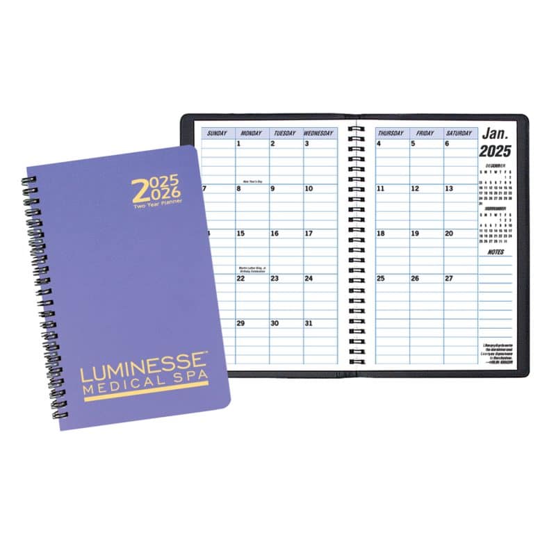 Custom Two Year Monthly Desk Planner w/ Twilight Cover