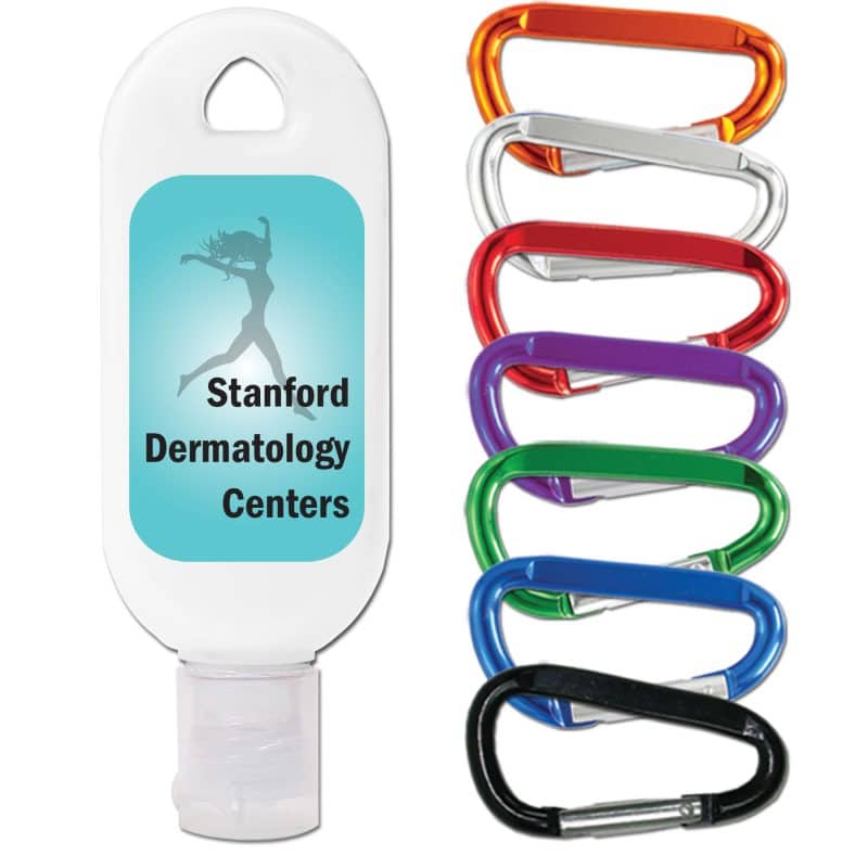 Custom Unscented Hand & Body Lotion - 1 oz Flip-top Tottle Bottle with Carabiner