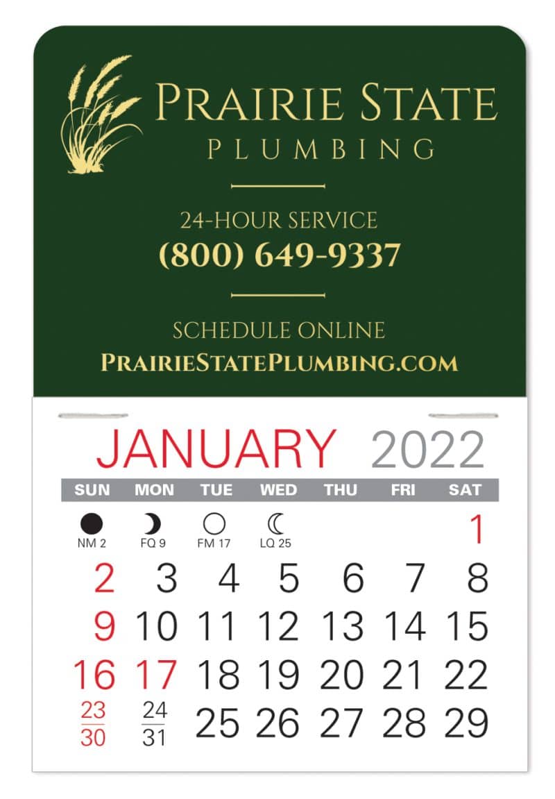 Custom Value Stick Calendar - Traditional Shape