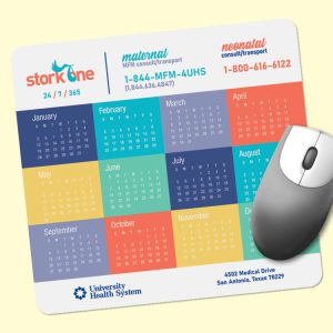 Custom Vynex® Heavy Duty 7.5"x8"x1/8" Calendar Mouse Pad