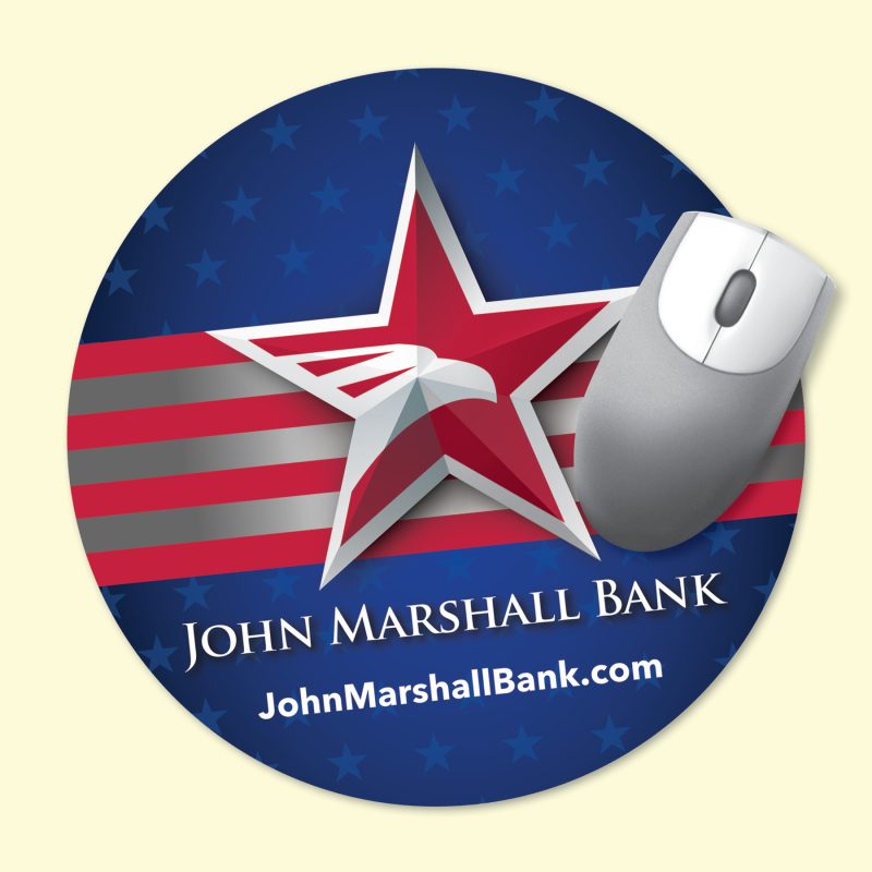 Custom Vynex® Heavy Duty 8" Round x1/8" Hard Surface Mouse Pad