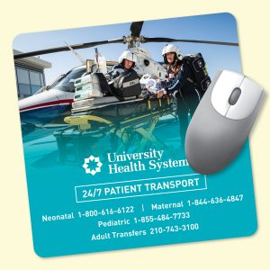 Custom Vynex® Heavy Duty 8" Square x1/16" Hard Surface Mouse Pad