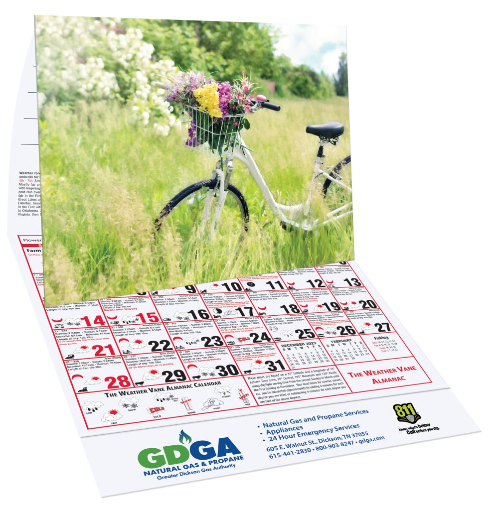 Weather Vane Almanac Spring Calendar – Swag Made in the USA