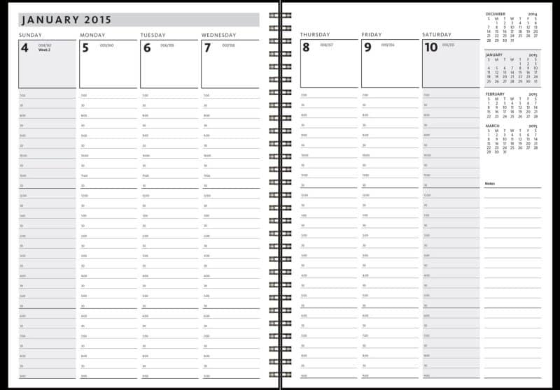 Custom Weekly Organizer™ w/Leather Front & Chip Back (7"x10") - 2