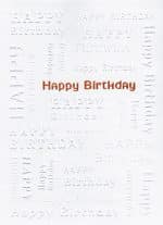 Custom White Happy Birthday Everyday Greeting Card (5"x7")