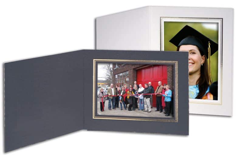 Custom White Horizontal Portrait Folder (4"x6")