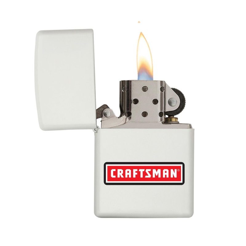 Custom White Matte Windproof Zippo® Lighter - 2
