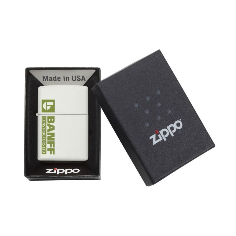 Custom White Matte Windproof Zippo® Lighter - 4