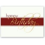 Custom White & Red Happy Birthday Everyday Greeting Card (5"x7")