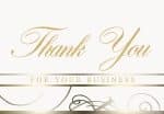 Custom White Thank You for Business Everyday Note Card (3 1/2"x5")