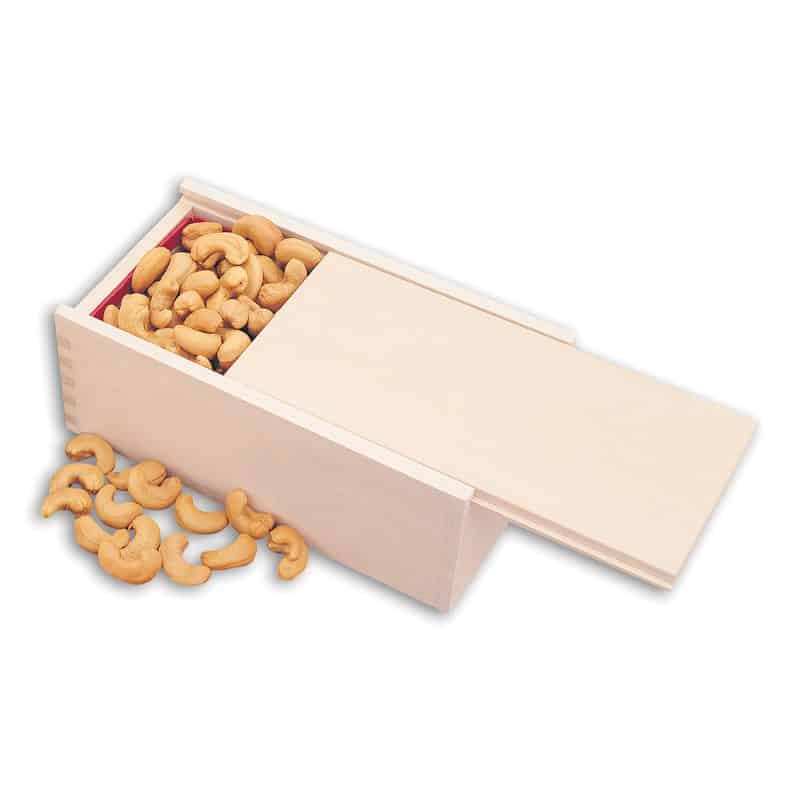 Custom Wooden Collector's Box w/Extra Fancy Cashews - 1