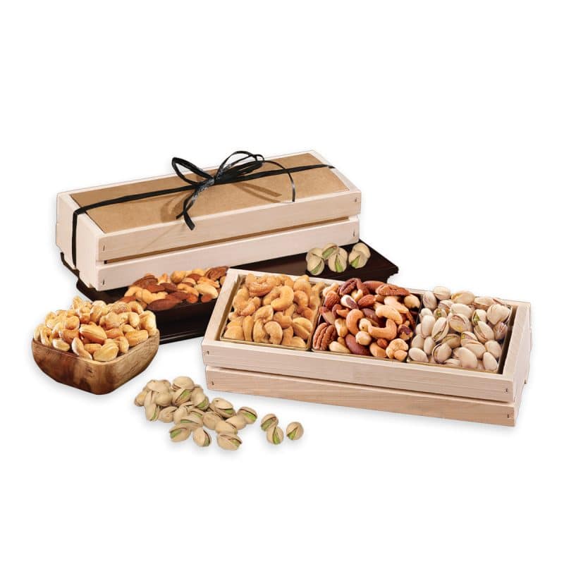 Custom Wooden Crate w/Crunchy Favorites - 1