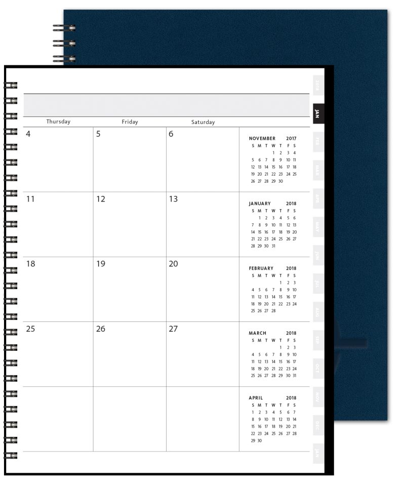 Custom Xeo Planner™ w/Leather Front & Chip Back (7"x8.5") - 1